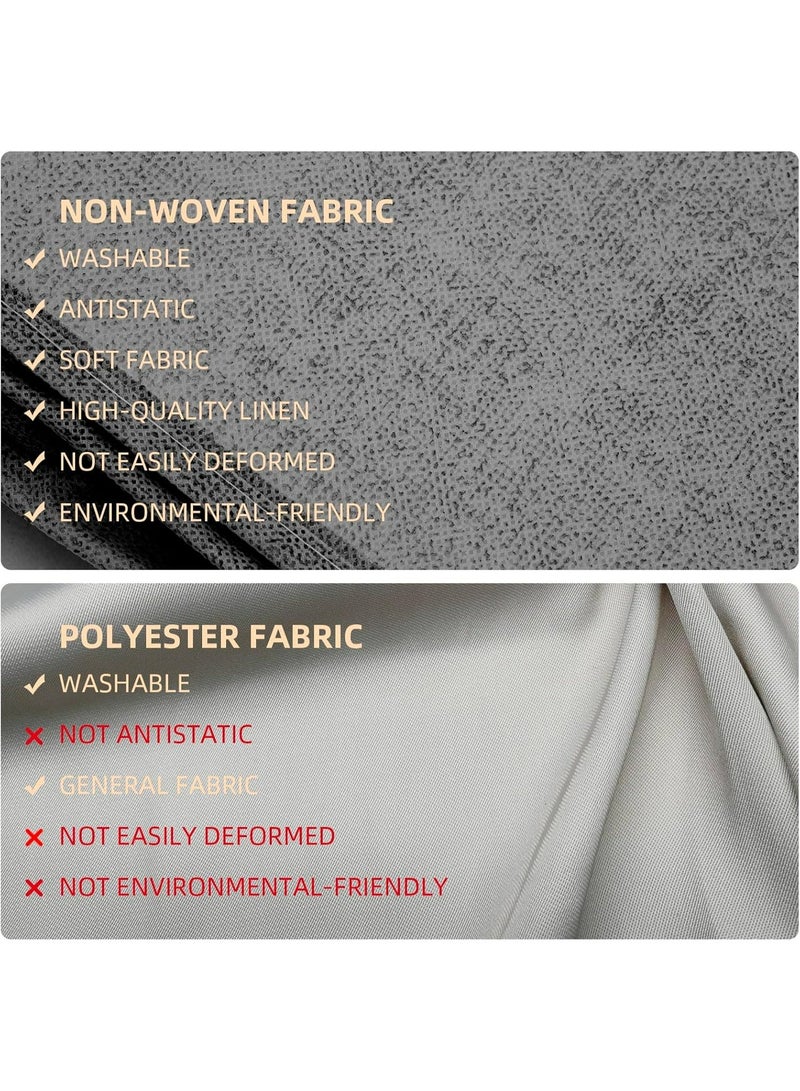 Hanging Closet Organizer 5-Shelf Hanging Shelves Collapsible Hanging Storage Shelf for Bedroom College Dorm Pantry Camper RV, Grey - Image 3