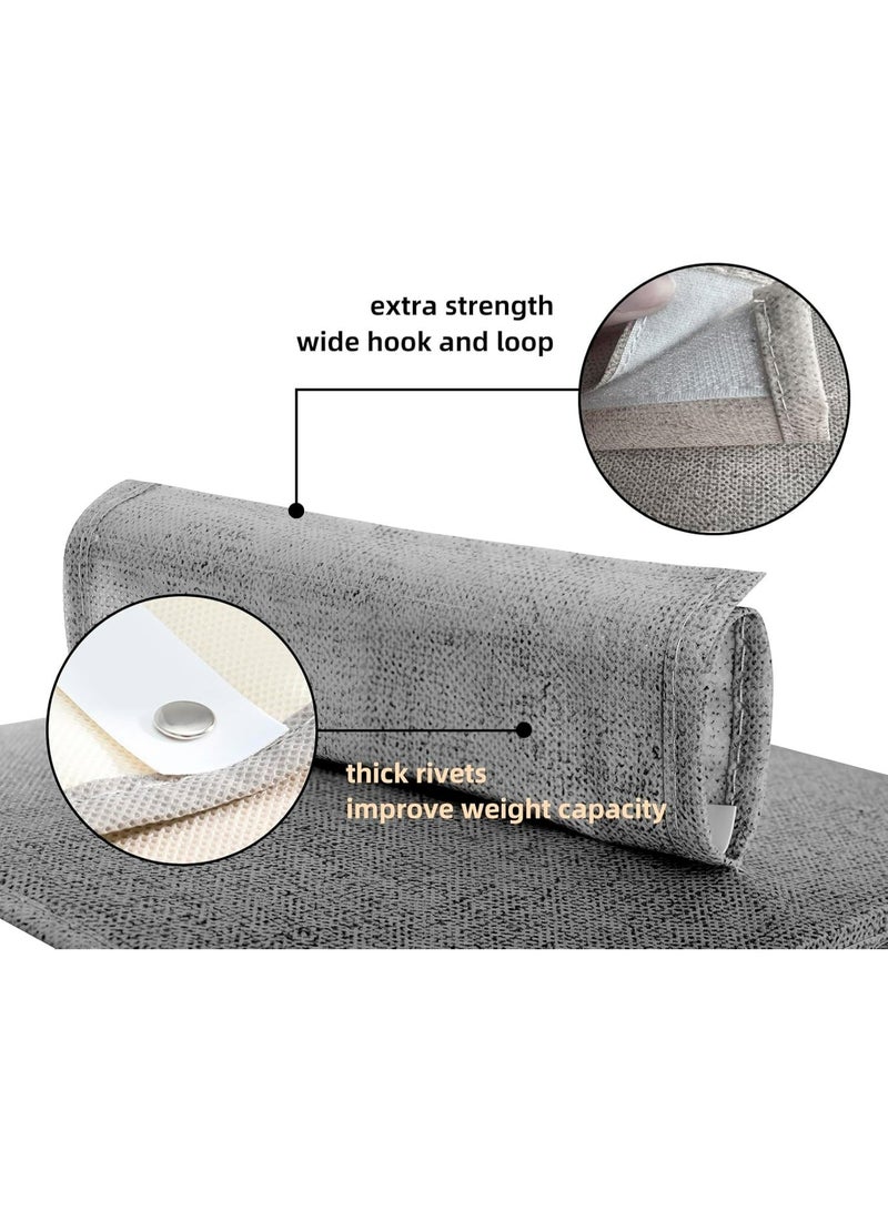 Hanging Closet Organizer 5-Shelf Hanging Shelves Collapsible Hanging Storage Shelf for Bedroom College Dorm Pantry Camper RV, Grey - Image 2