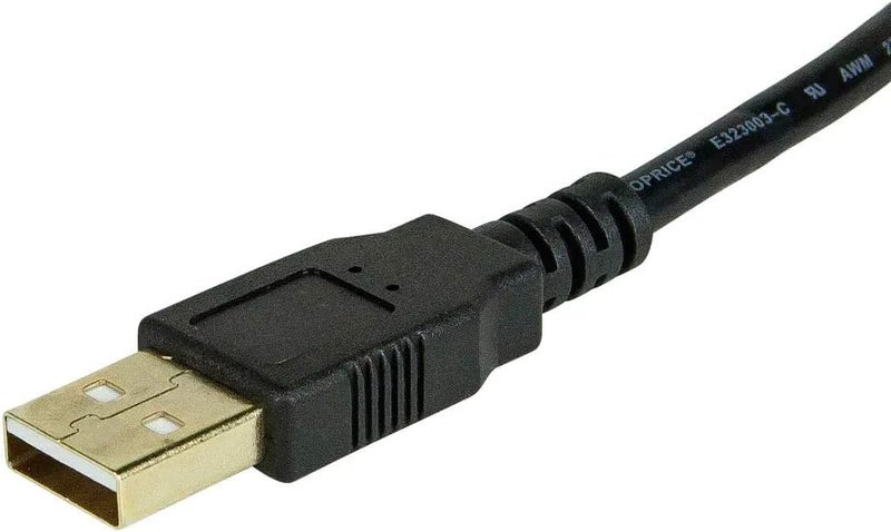آي إم بي إيه برايس كابل تمديد USB 2.0 فاخر من بطول 15 قدمًا إضافيًا - ذكر إلى أنثى 28/24AWG مطلي بالذهب (أسود) - Image 3