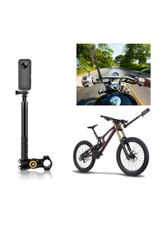 Motorcycle Bike Panoramic Monopod Bicycle Hidden Selfie Stick Compatible with GoPro Max Her 11 10 9 One DJI Insta360 Action Camera Accessory
