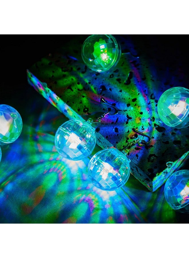 Henoyso 4 Pairs Light up Disco Ball Earrings LED 60s 70s Light Earrings for Women Girls Bachelorette Party Dance Party Costume Accessories(Multicolor) - Image 4