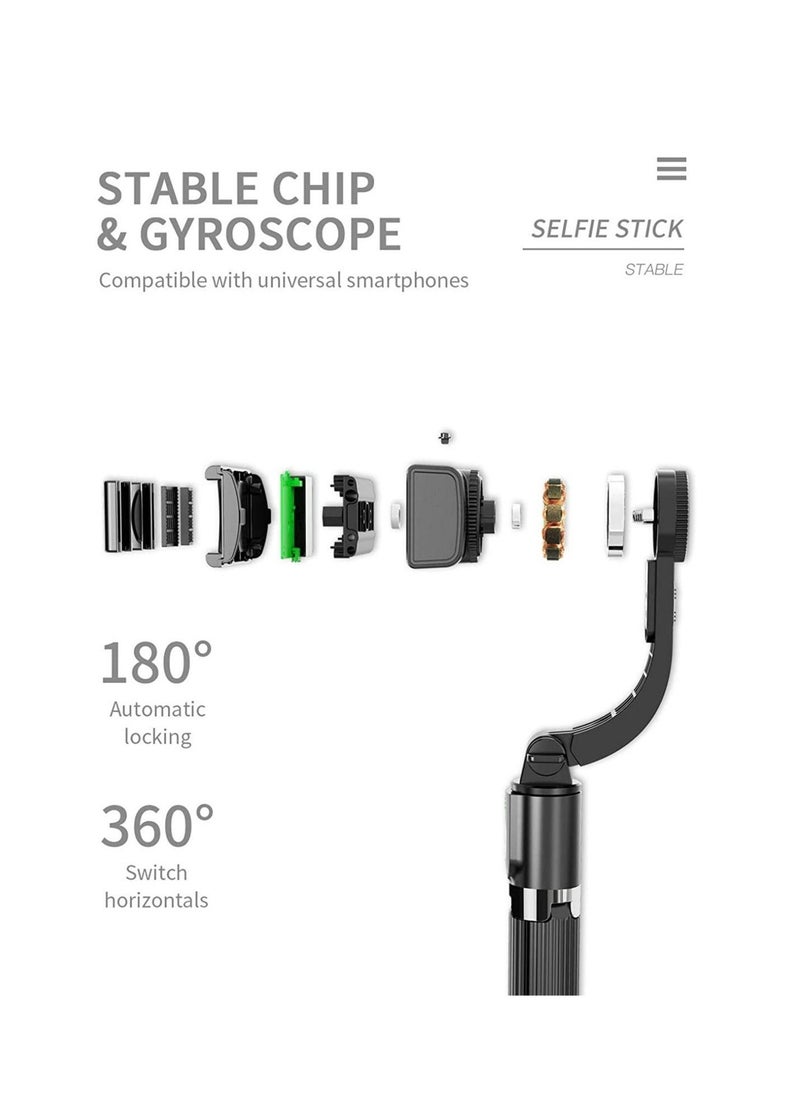 Raxoom Gimbal Stabilizer for Smartphone L08 Handheld Gimbal with 360°Auto Balance Remote Wireless Bluetooth Selfie Stick Pan-tilt Tripod with Built-in Bluetooth Remote - Image 5