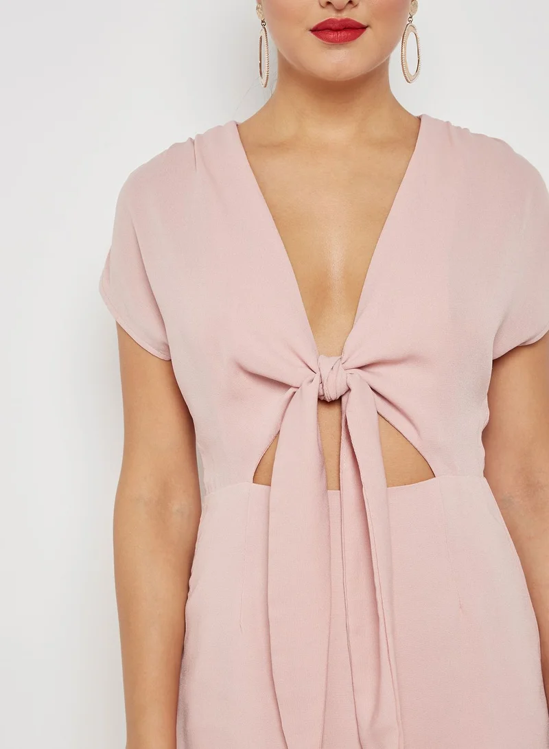 Ginger Tie Front Cut Out Dress