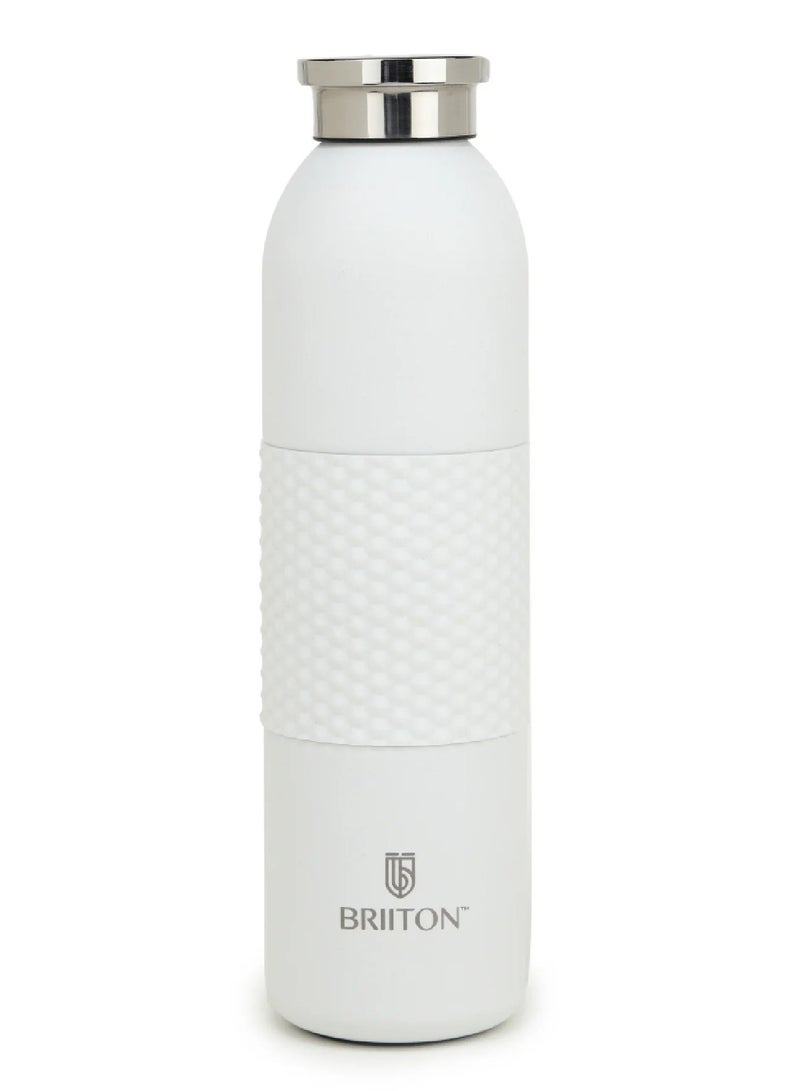 Briiton Spectra 620ml-21Oz Stainless steel Water Bottle White |18/8 Food Grade|Thermo Vacuum Insulated Flask|24hrs Hydro Hot and Cold|SS304 Aqua Sports| BPA Free | For Kids,School,Office,Gym,Travel,Women  - Image 1