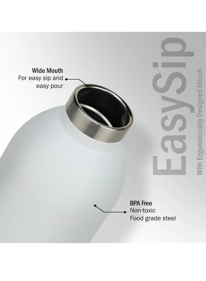 Briiton Spectra 620ml-21Oz Stainless steel Water Bottle White |18/8 Food Grade|Thermo Vacuum Insulated Flask|24hrs Hydro Hot and Cold|SS304 Aqua Sports| BPA Free | For Kids,School,Office,Gym,Travel,Women  - Image 2