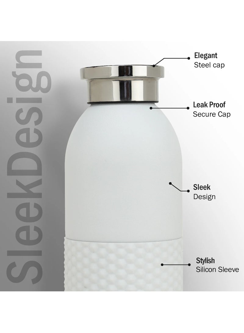 Briiton Spectra 620ml-21Oz Stainless steel Water Bottle White |18/8 Food Grade|Thermo Vacuum Insulated Flask|24hrs Hydro Hot and Cold|SS304 Aqua Sports| BPA Free | For Kids,School,Office,Gym,Travel,Women  - Image 4