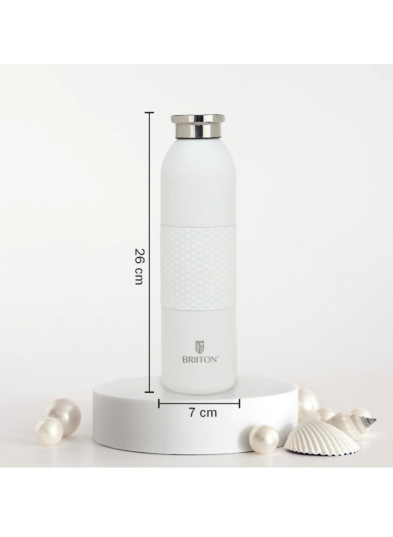 Briiton Spectra 620ml-21Oz Stainless steel Water Bottle White |18/8 Food Grade|Thermo Vacuum Insulated Flask|24hrs Hydro Hot and Cold|SS304 Aqua Sports| BPA Free | For Kids,School,Office,Gym,Travel,Women  - Image 5