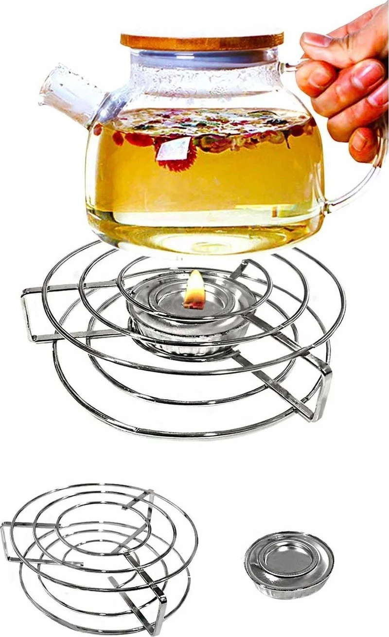 5DM Gel Fire Heated Non-Cooling Metal Trivet Teapot Pot Mat