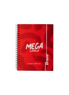Bravo New Mega Notebook medium - 6 Subjects – Red  - Image 1