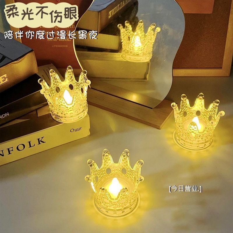 Night light bedroom room student dormitory bedside atmosphere night light princess crown night light manufacturers wholesale Bubble bag packaging 