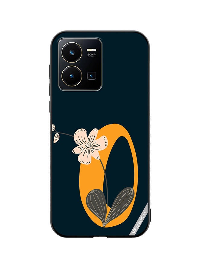 Protective Case Cover For Vivo Y35 Alphabet O Design Multicolour