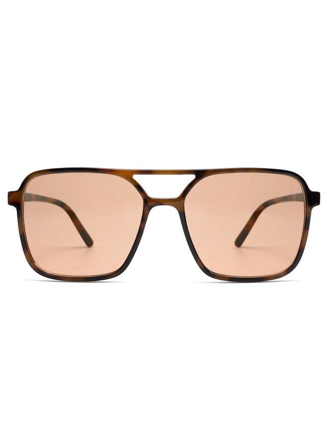 سوجوز نظارة شمسية مربعة عصرية عتيقة للنساء، نظارات شمسية للرجال من طراز ريترو 70S Uv400 للنساء Sj2327، لون بني سلحفاة - Image 1