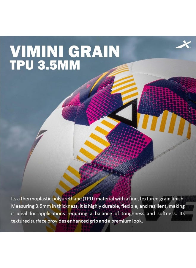 Vector X Galaxy TPU Machine Stitched Football – Professional Soccer Ball for Training & Match Play, Durable High-Performance Design, Size 5, Purple-Pink - Image 4