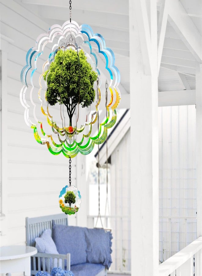 J-Fly Hanging Decor Outdoor,Outdoor Garden Decor, Wind Spinners Outdoor Colorful Green Tree Hanging Decor,Ornaments Kinetic Yard Art, Valentine Gifts for Women-Big Green Tree Wind Spinners. - Image 5