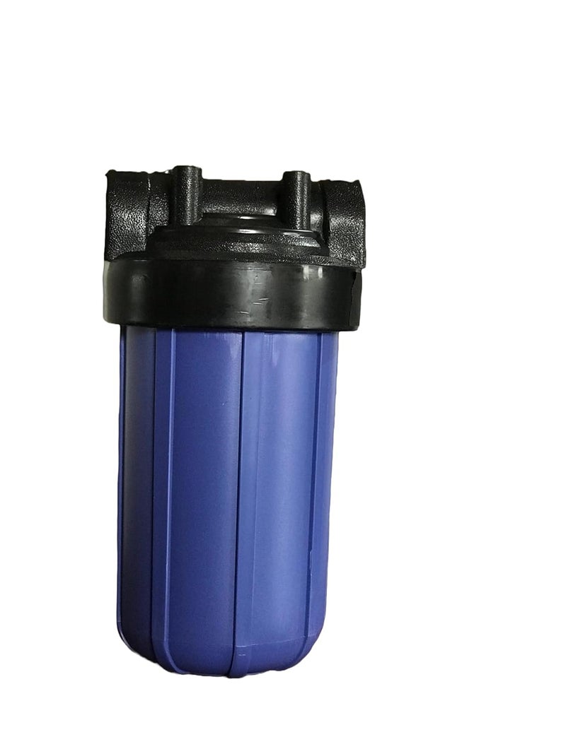 WELLON فلتر تنعيم المياه بدون ملح Wellon SoftShield بحجم 10 بوصة مع هيكل أزرق وفتحات دخول وخروج 1 بوصة - Image 2