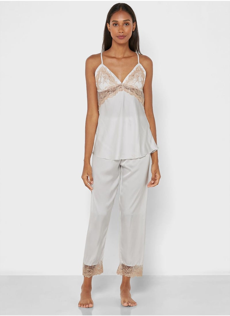 ELLA - 4 Piece Satin Pyjama Set - Image 1