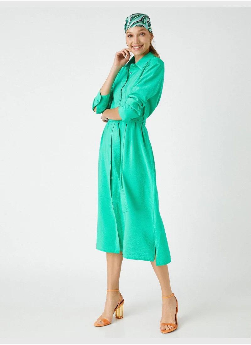 كوتون Midi Shirt Dress Modal Blended