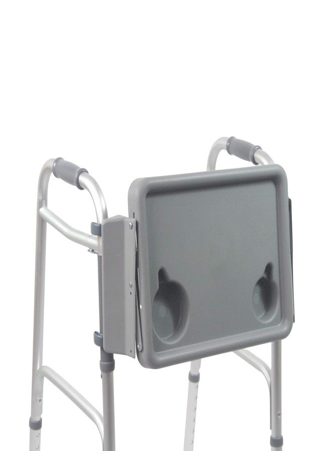 KosmoCare Universal Folding Walker Tray with Two Cup Holders and Tool Free Setup, Grey - Image 5