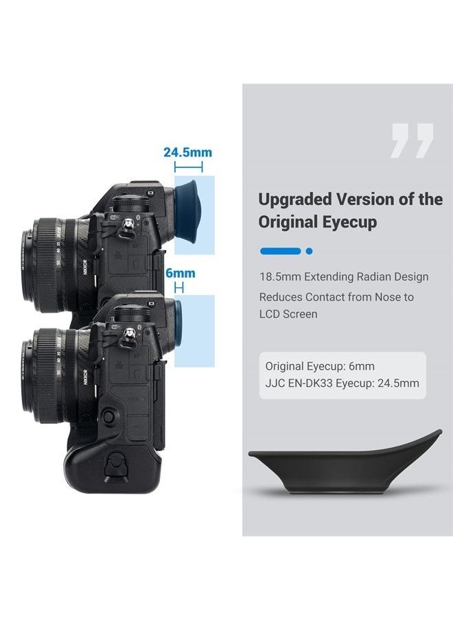 JJC - [Updated Version] Z9 Z8 Eye Cup Eyepiece, Camera Viewfinder Eyecup for Nikon Z8 Z9, Soft Silicone 360 Rotating Extension Oval Design, Replace Nikon DK-33 Eye Cup - Image 1