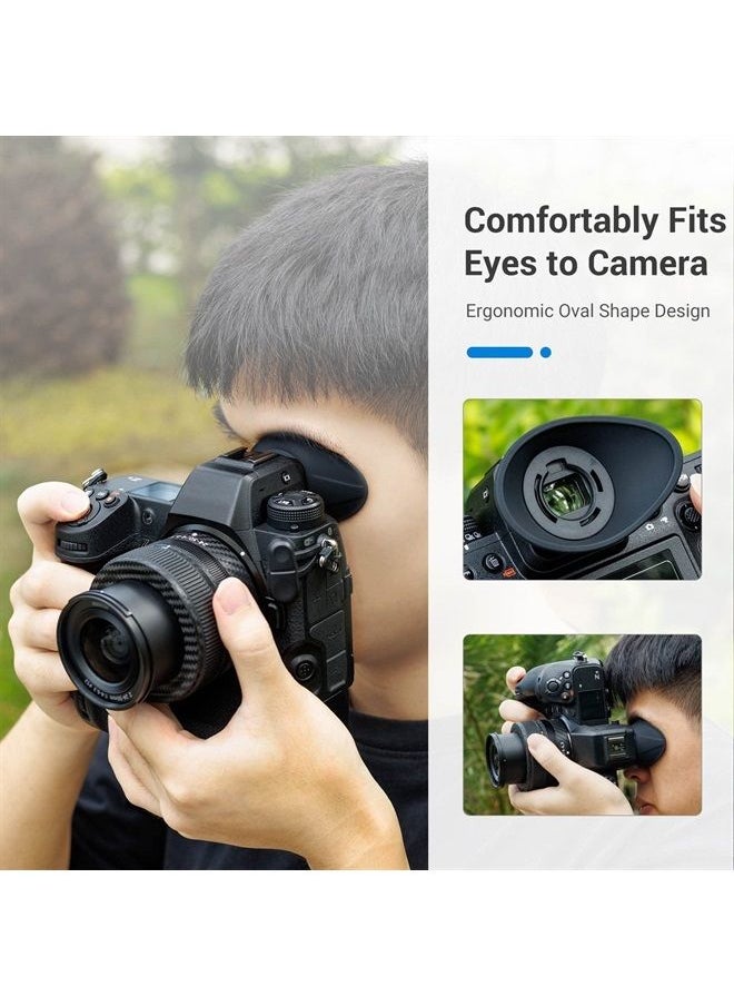 JJC - [Updated Version] Z9 Z8 Eye Cup Eyepiece, Camera Viewfinder Eyecup for Nikon Z8 Z9, Soft Silicone 360 Rotating Extension Oval Design, Replace Nikon DK-33 Eye Cup - Image 1