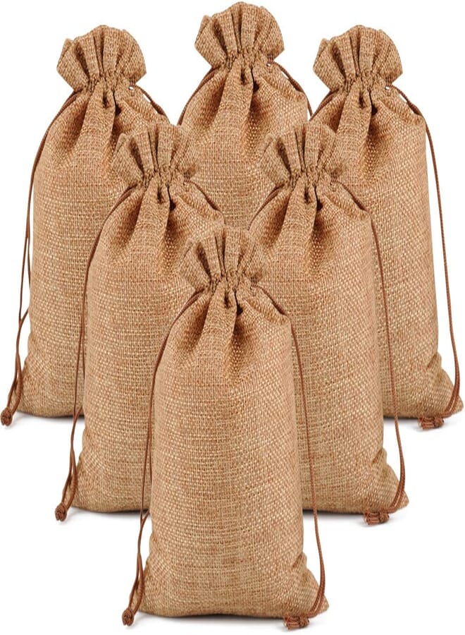 Generic Lucky Monet 25/50/100PCS Burlap Gift Bags Wedding Hessian Jute Bags Linen Jewelry Pouches with Drawstring for Birthday, Party, Wedding Favors, Present, Art and DIY Craft (25Pcs, Coffee, 3” x 4”) 