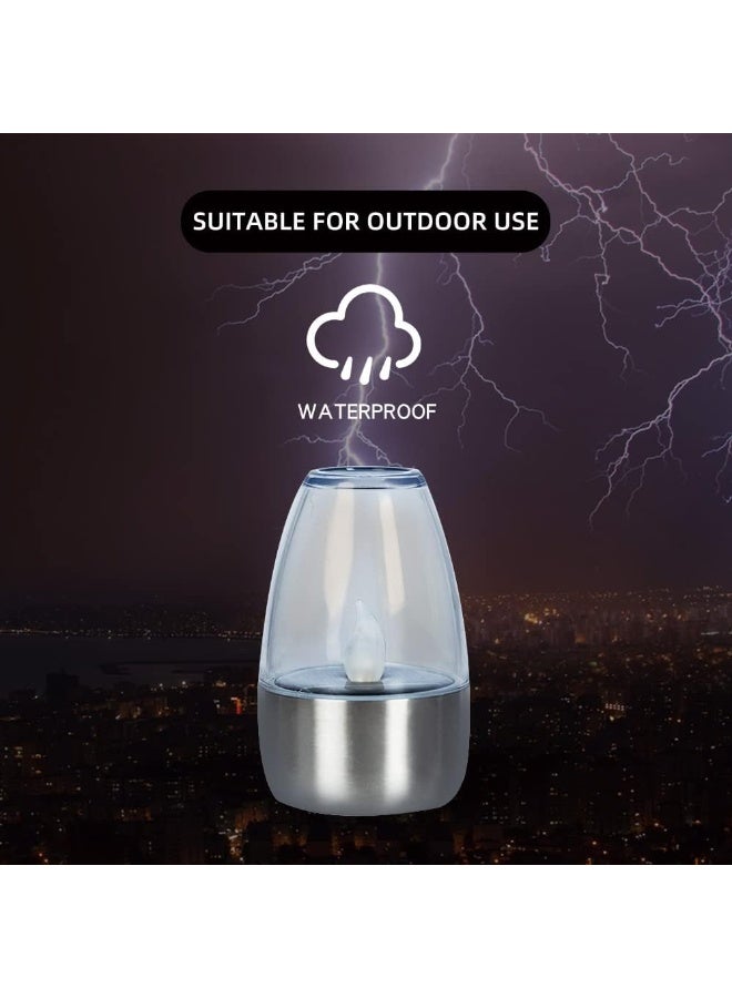 Jorunb Solar Candle Lights,Flameless Candle Lights,Solar Rechargeable Tea Wax lamp,6 flameless Candle Light, Suitable for Wedding, Valentine's Day, Halloween, Christmas (Tea Light) - Image 5