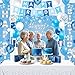 TagreSpike Light Blue Birthday Party Decorations Light Blue Birthday Banner with Tablecloth Porch Banner Backdrop Latex Confetti Balloons Party Supplies for Boys Girls Women Men Bday Indoor Outdoor - Image 4