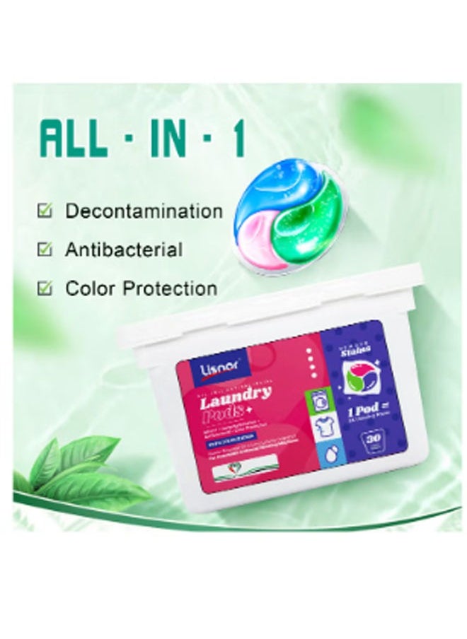 Set Of 3 Lisnor All In 1 Pods Washing Liquid Capsules With Touch Of Freshness Downy 15 Count