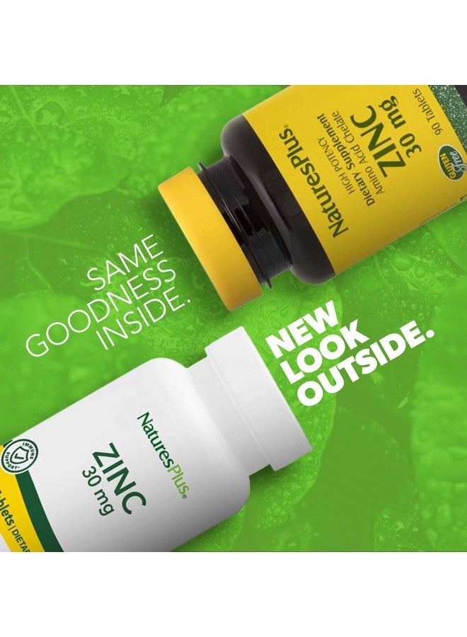 Nature's Plus Naturesplus Zinc Tablets 30 Mg 90 Vegetarian Tablets Immune System Supplement For Cellular Growth & Repair Promotes Healthy Digestion Metabolism & Vision Gluten Free 90 Servings - Image 3