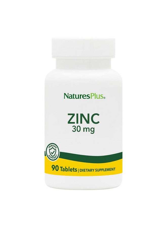 Nature's Plus Naturesplus Zinc Tablets 30 Mg 90 Vegetarian Tablets Immune System Supplement For Cellular Growth & Repair Promotes Healthy Digestion Metabolism & Vision Gluten Free 90 Servings - Image 2