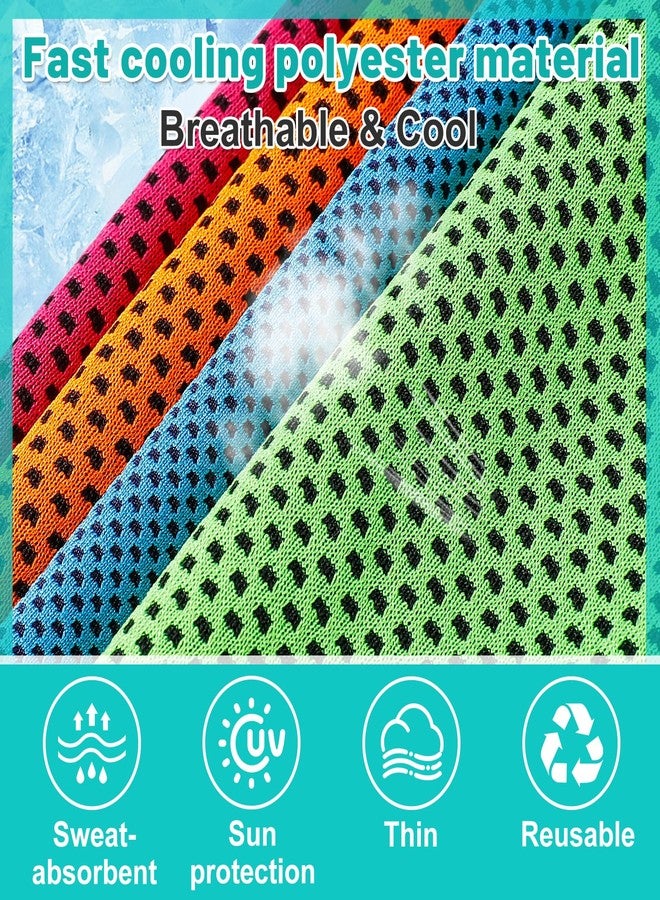 MADHOLLY 50 Packs Cooling Towels for Neck and Face - 31"x12" Bulk Breathable Cooling Towel for Hot Weather, Sweat Neck Wraps for Camping, Workout, Fitness Gym, Yoga, 10 Colors - Image 4