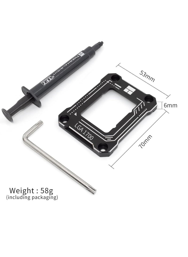 CPU Contact Frame for LGA 1700 Retrofit Kit, 17XX-BCF Bracket Intel 12th 13th Generation Anti-Bending Buckle Black  - Image 4