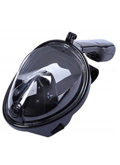 Generic L size anti fog detachable dry snorkeling full face mask set scuba diving mask-black  - Image 1