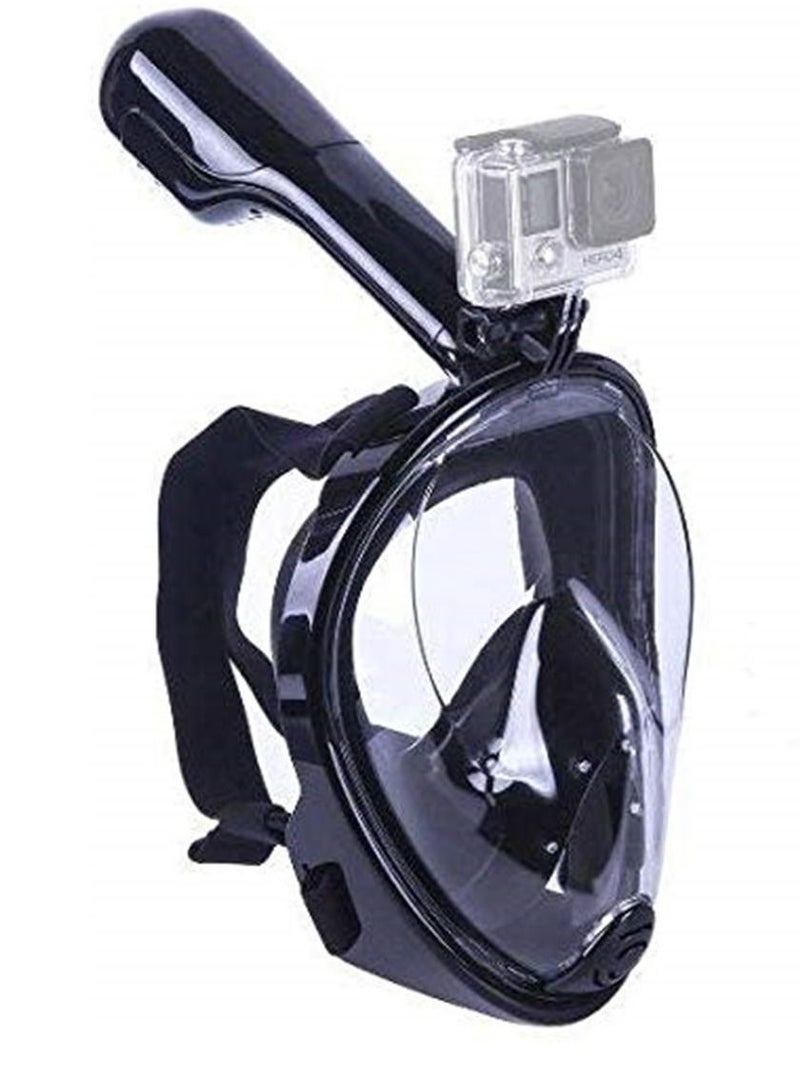 طقم قناع غوص كامل للوجه قابل للفصل ومضاد للضباب ومقاوم للضباب - أسود - Image 3