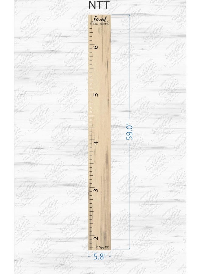 Back40Life Farmhouse Style Wooden Kids Growth Chart Ruler for Boys and Girls (Rustic Brown - NTT) - Image 3