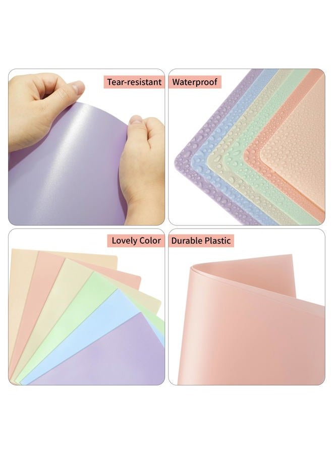 Bluckincle Folders with Pockets, 2 Pocket Plastic Folder with Pockets for School Colored File Folder for Documents Letter Size with Business Card Slot Back to School Office Teacher Supplies(6 Pack Pastel Colors) - Image 4