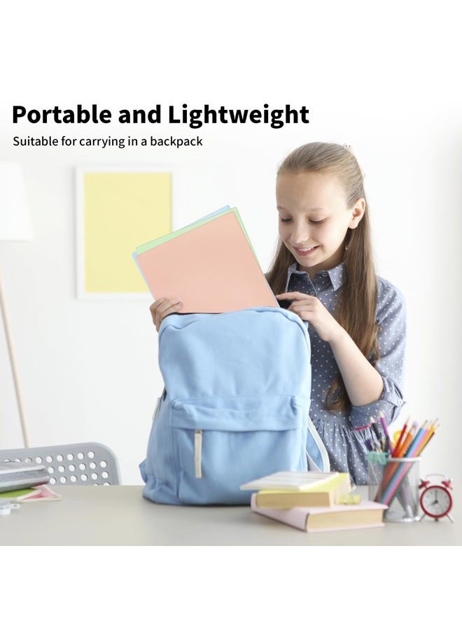 Bluckincle Folders with Pockets, 2 Pocket Plastic Folder with Pockets for School Colored File Folder for Documents Letter Size with Business Card Slot Back to School Office Teacher Supplies(6 Pack Pastel Colors) - Image 5