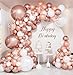 Haolongfa Rose Gold Balloon Garland Arch Kit 134 Pcs Mothers Day Balloon Arch Kit MultiSize Metallic Rose Gold White Confetti Balloons for Mothers Day Decor Bridal Shower Wedding Retirement Baby Shower - Image 3