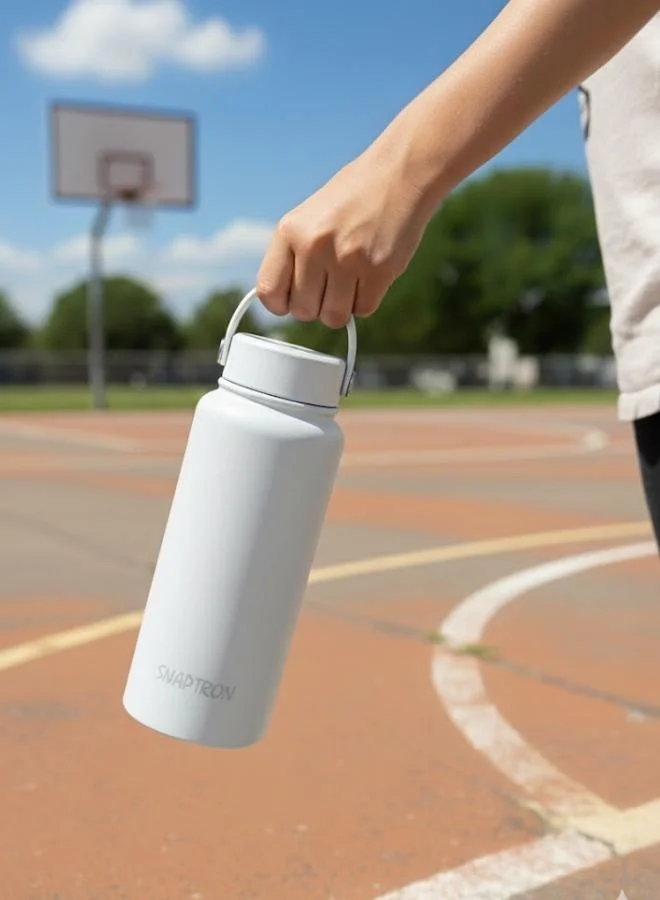 Casa Quesera SNAPTRON® Wide mouth 1000ml Insulated Sports Water Bottle – Large Capacity, Portable, Leakproof with Anti-Slip Bottom