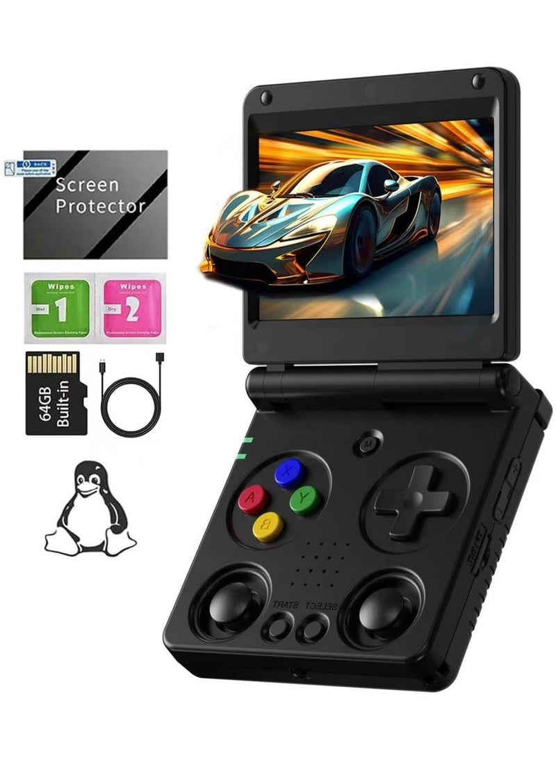 ANBERNIC RG35XX SP Retro Handheld Game Console Linux System HDTV Output 3.4 Inch IPS Screen WiFi HDMI Bluetooth With 64G TF Card 5000+ Classic Games 3300mAh Battery Black - Image 1