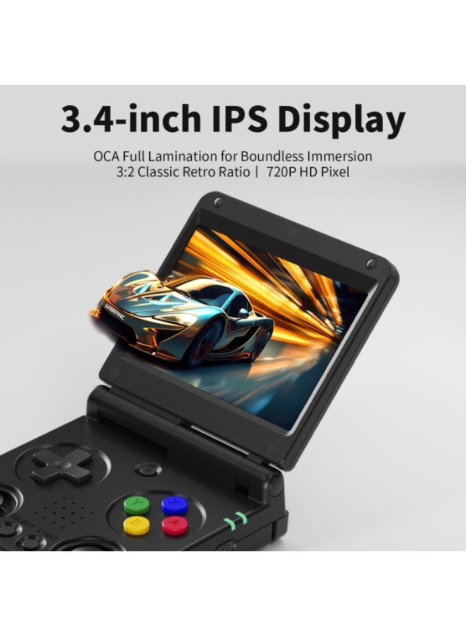 ANBERNIC RG35XX SP Retro Handheld Game Console Linux System HDTV Output 3.4 Inch IPS Screen WiFi HDMI Bluetooth With 64G TF Card 5000+ Classic Games 3300mAh Battery Black - Image 3