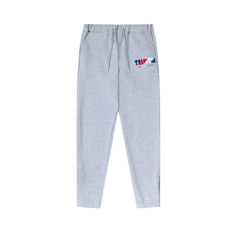 2023 Trapstar Blue Red Fleece Joggers Unisex Black  - Image 2
