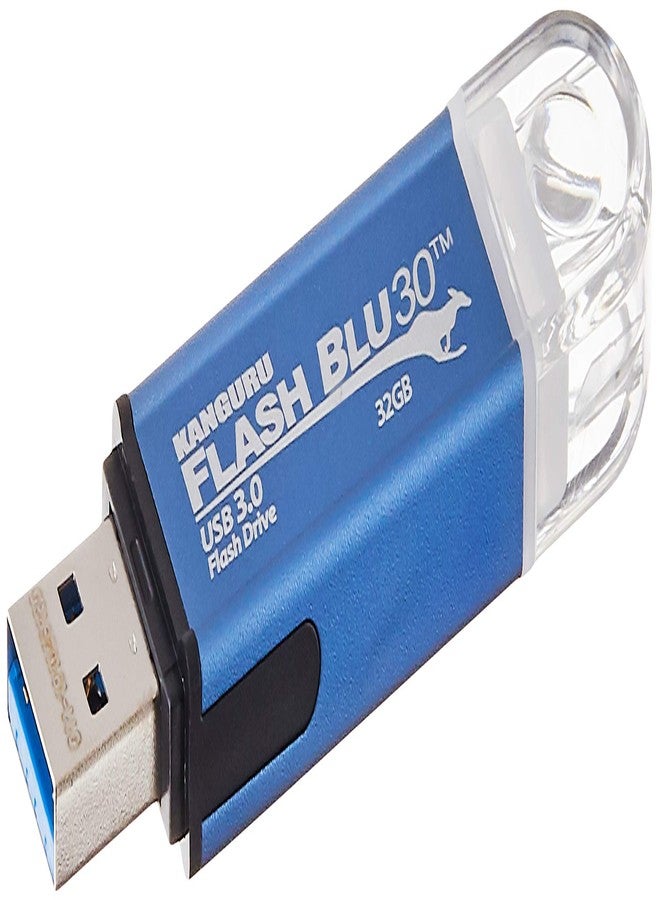 Kanguru FlashBlu30 - 32GB USB Flash Drive - Physical Write Protection Switch - Super Fast USB 3.0 - Image 1