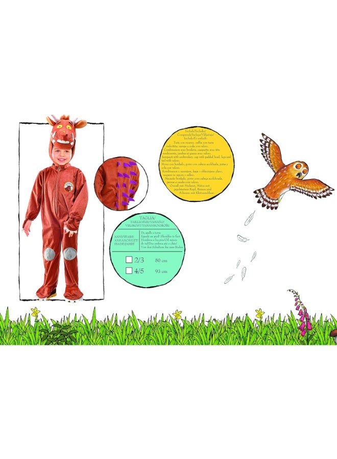 Ciao Gruffalo Costume for Toddlers 4-5 Y | Kids Storybook Fancy Dress Outfit Jumpsuit with Bonnet | Baby Animal Character Costume - Image 2