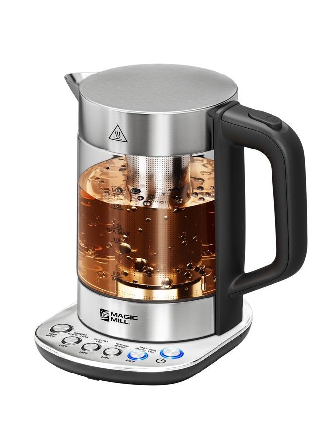 Magic Mill Pro Electric Kettle with tea Infuser and Temperature Control - Keep Warm Function, Rapid Boil, Automatic Safety Shut Off, BPA Free, No Plastic on Water, British Patent Technology,Large 1.7L - Image 1