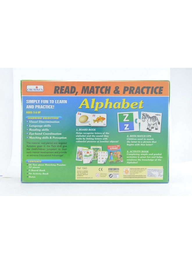 Creative's Creative's Read, Match and Practice Alphabet | Early Reading Skills | Practicing and Writing Letters of The Alphabet | Learning & Educational Puzzles | Capital and Small Letter Alphabet | Ages 3 & Up  - Image 2