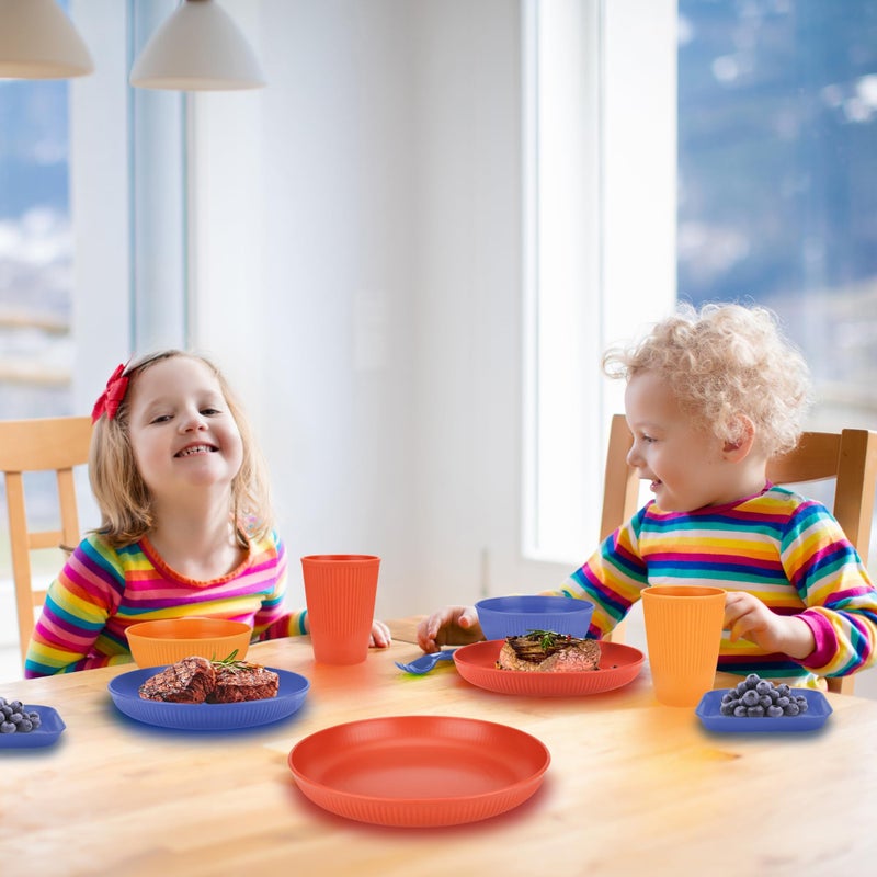 TOUWMX 42-Piece Plates and Bowls Sets, Wheat Straw Dinnerware Sets Service for 6 - Cups Sets, Dinner Plates, Bowls for Kitchen, Unbreakable Dishwasher and Microwave Safe Dishes Set - Image 4
