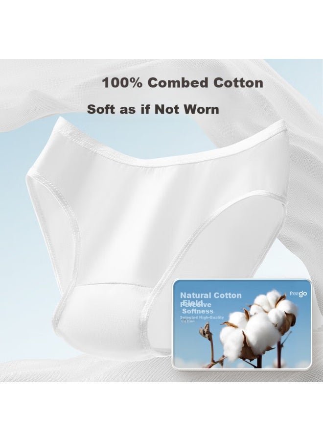 Free Go Freego 5-pack Disposable Cotton Underwear For Women, Postpartum Maternity Postpartum Sterilized Wash-free Daily Disposable Underwear, Size M - Image 2