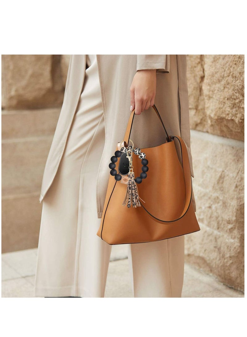 KASTWAVE Bracelet Keychain Wristlet, Silicone Bead Key Ring Bracelet for Women, Beautiful Appearance, Bpa Free, Food - Grade, Original Luster, Elastic Closure, Waterproof, Comfortable - Image 5