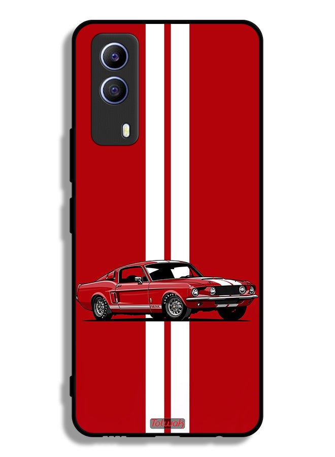 Tolwak Vivo T1x Protective Case Cover Vintage Car Abstract Art - Image 2